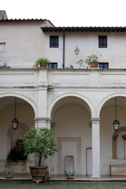TIVOLI, ITALY, 09 . - 05. 2022: Villa d 'Este, Tivoli' de, Roma yakınlarında. Muhteşem Rönesans Sarayı. 
