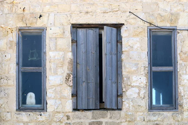 Pequena Janela Detalhe Arquitetônico Construção Edifícios Residenciais Israel — Fotografia de Stock