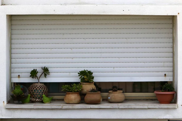 Das Kleine Fenster Ist Ein Architektonisches Detail Des Baus Von — Stockfoto