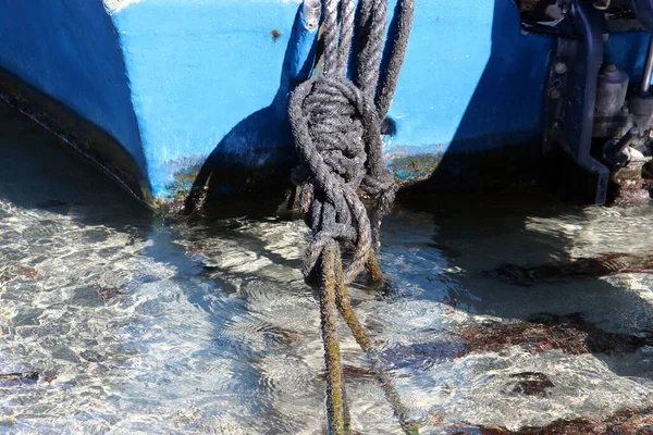 Rep Hamnen Medelhavskusten För Förtöjning Båtar Och Yachter — Stockfoto