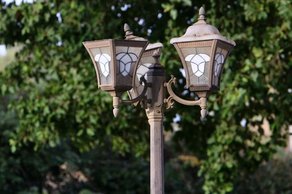 Lanterna Para Iluminar Rua Noite — Fotografia de Stock