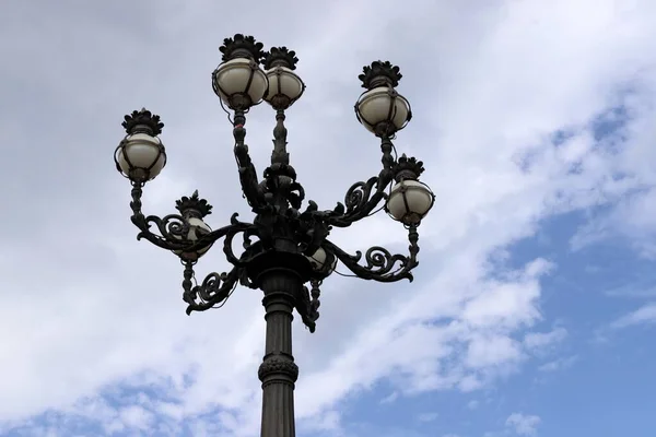 Lantern Lighting Street Night — Fotografia de Stock