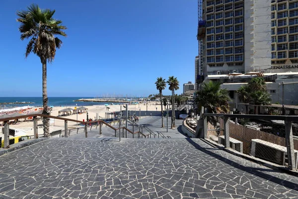 Tel Aviv Israel August 18, 2022. Greater Tel Aviv is a city on the east coast of the Mediterranean Sea.