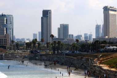 Tel Aviv Israel August 18, 2022. Greater Tel Aviv is a city on the east coast of the Mediterranean Sea.