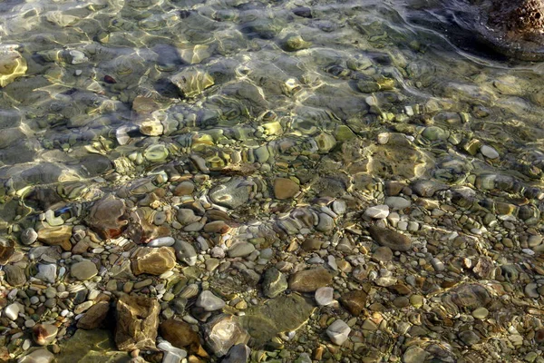 Large Stones Shore Mediterranean Sea — Zdjęcie stockowe