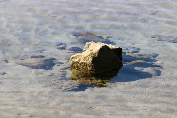 Large Stones Shore Mediterranean Sea — 스톡 사진