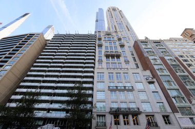 New York, ABD. 3 Eylül 2022. Nizhny Manhattan 'ın uzun evleri ve gökdelenleri.