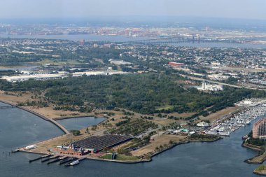 New York ABD 4 Eylül 2022. New York, Dünya Ticaret Merkezi 'nin 541 metre yüksekliğinden (Özgürlük Kuleleri)).