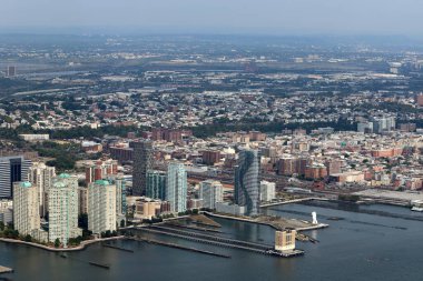 New York ABD 4 Eylül 2022. New York, Dünya Ticaret Merkezi 'nin 541 metre yüksekliğinden (Özgürlük Kuleleri)).