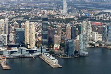 New York ABD 4 Eylül 2022. New York, Dünya Ticaret Merkezi 'nin 541 metre yüksekliğinden (Özgürlük Kuleleri)).