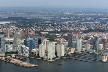 New York ABD 4 Eylül 2022. New York, Dünya Ticaret Merkezi 'nin 541 metre yüksekliğinden (Özgürlük Kuleleri)).