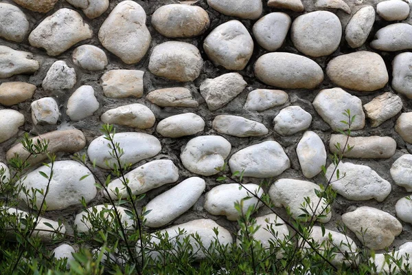 Dinding Tinggi Terbuat Dari Batu Dan Beton — Stok Foto