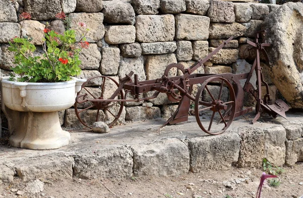 Old Agricultural Machinery Israel Stock Photo