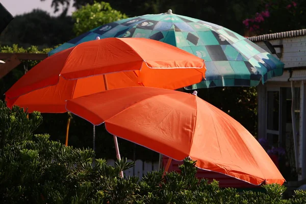 Deštník Městském Parku Moře — Stock fotografie