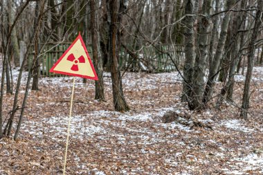 Terk edilmiş bir Çernobil evindeki radyasyon ölçümü