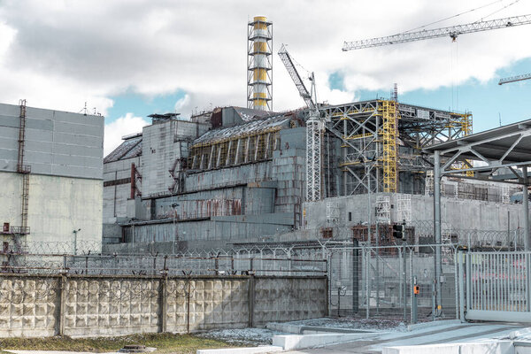 Chornobyl nuclear power plant without sarcophagus