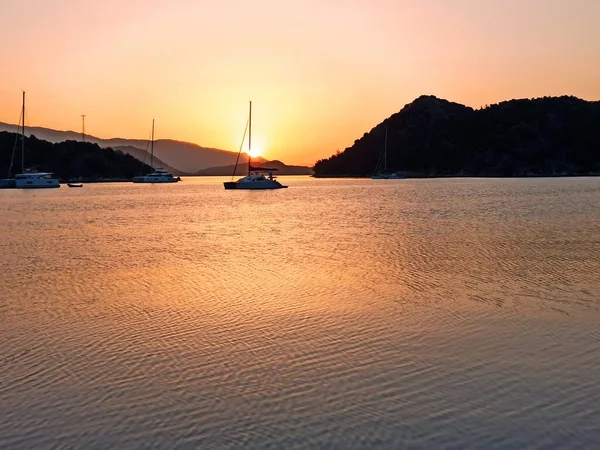 beautiful view of sea, amazing sunrise, Turkey