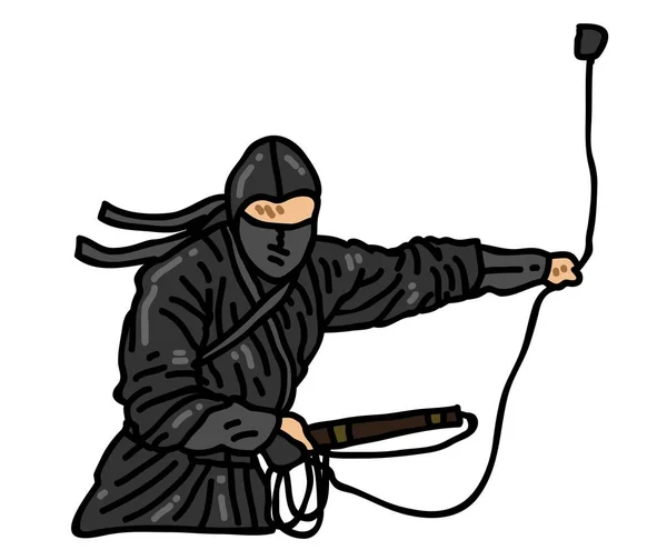 Ninja Carácter Nueva Ilustración Hermosa Imagen Ninja Samurai Guerrero Hombre —  Fotos de Stock