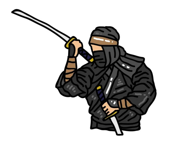 Ninja Character New Illustration Beautiful Ninja Picture Samurai Warrior Man — Stock Photo, Image