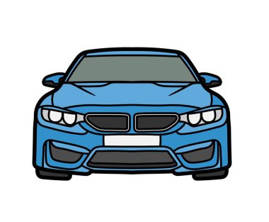 Beautiful and coloful Car illustration logo design icon drawing sports cars vehicle transportation graphics classic car.