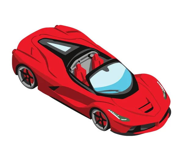 Beautiful Coloful Car Illustration Logo Design Icon Drawing Sports Cars — Stock Photo, Image