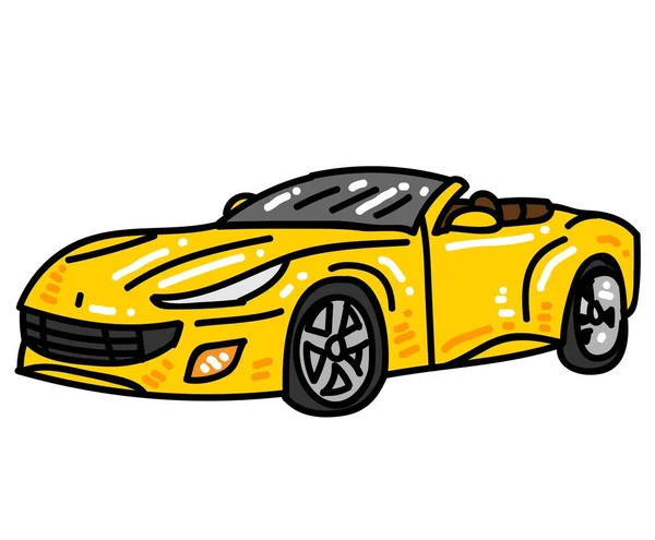 Beautiful Coloful Car Illustration Logo Design Icon Drawing Sports Cars — Stock Photo, Image