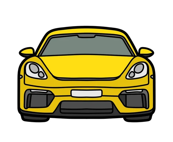Schöne Und Bunte Auto Illustration Logo Design Ikone Zeichnung Sportwagen — Stockfoto