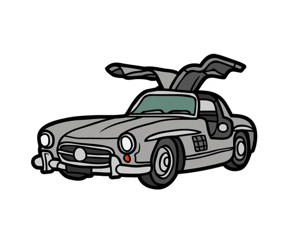 Beautiful and coloful Car illustration logo design icon drawing sports cars vehicle transportation graphics classic car.