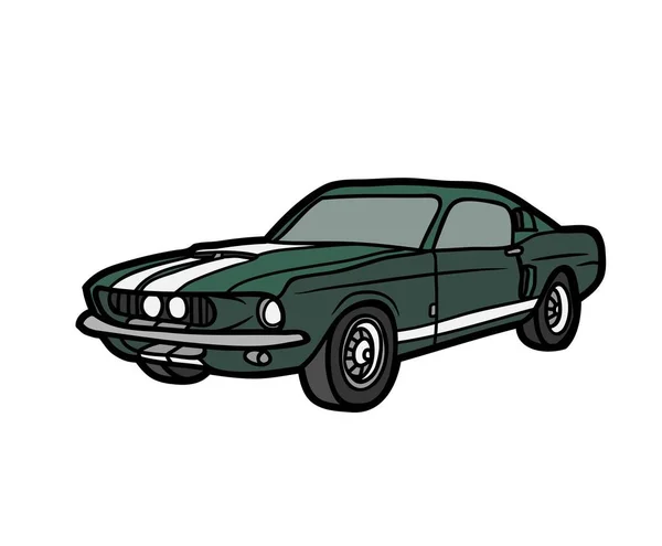 Красивая Цветная Иллюстрация Автомобиля Дизайн Логотипа Иконка Рисование Спортивных Автомобилей — стоковое фото
