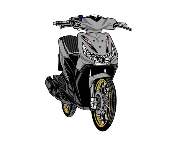 Heavy Bike Illustration Motorcycle Vehicle Racer Bike Transportation Scooter Rider — Stockfoto