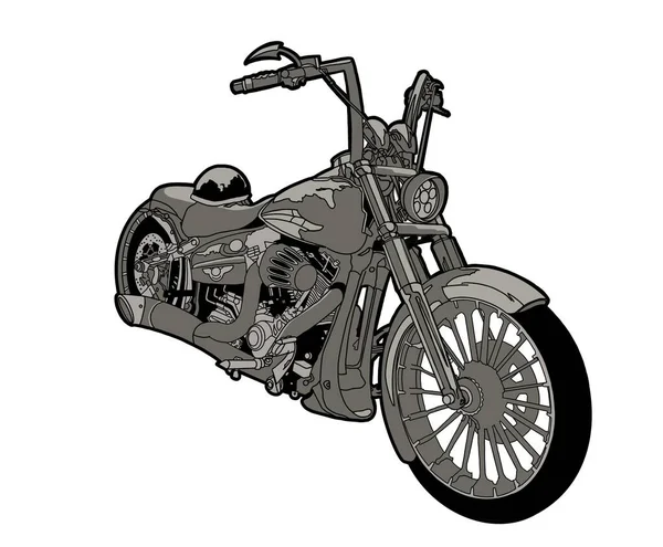 Bicicleta Pesada Ilustração Motocicleta Veículo Piloto Bicicleta Transporte Scooter Cavaleiro — Fotografia de Stock