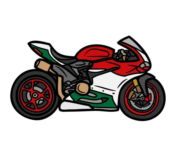 Heavy Bike Illustration Motorcycle Vehicle Racer Bike Transportation Scooter Rider — Stockfoto