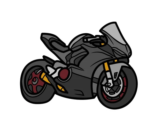 Heavy Bike Illustration Motorcycle Vehicle Racer Bike Transportation Scooter Rider — ストック写真