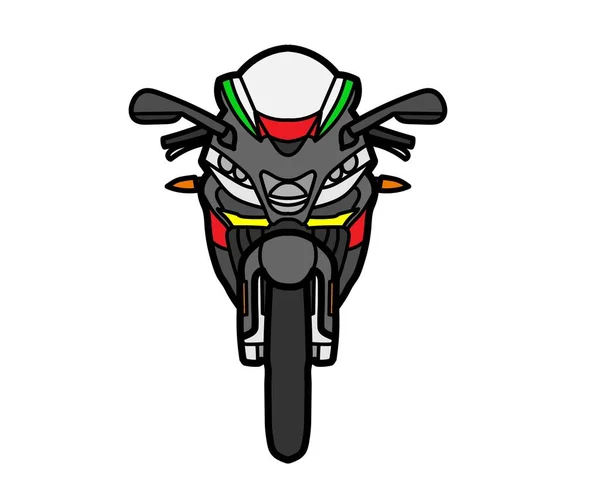 Heavy Bike Illustration Motorcycle Vehicle Racer Bike Transportation Scooter Rider — 图库照片