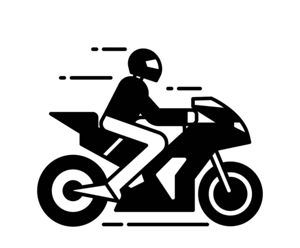 Βαρύ Ποδήλατο Εικονογράφηση Μοτοσικλέτας Όχημα Racer Ποδήλατο Μεταφορά Σκούτερ Αναβάτη — Φωτογραφία Αρχείου