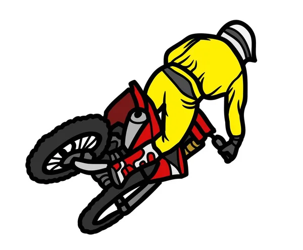 Heavy Bike Illustration Motorcycle Vehicle Racer Bike Transportation Scooter Rider — Zdjęcie stockowe