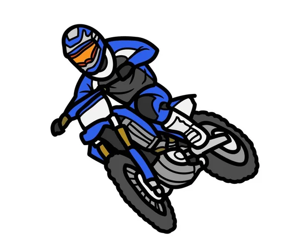 Heavy Bike Illustration Motorcycle Vehicle Racer Bike Transportation Scooter Rider — Stockfoto