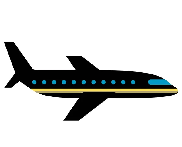 Военный Реактивный Вектор Иллюстрация Самолет Транспортное Средство Пассажирский Аэроплан Транспорт — стоковый вектор