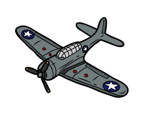 Military Jet Vector Illustration Airplane Vehicle Transport Passenger Aeroplane Transport — Image vectorielle