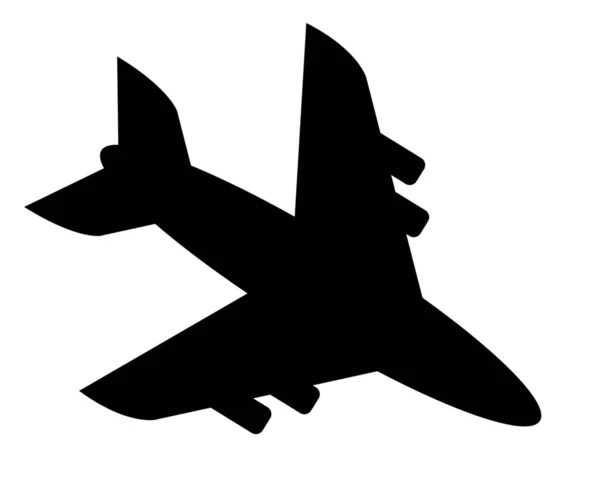 Military Jet Vector Illustration Airplane Vehicle Transport Passenger Aeroplane Transport — ストックベクタ