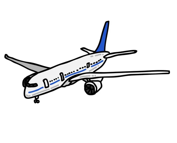 Military Jet Vector Illustration Airplane Vehicle Transport Passenger Aeroplane Transport — Vetor de Stock