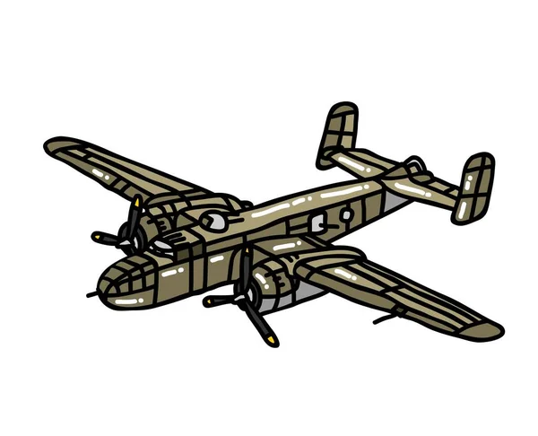 Military Jet Vector Illustration Airplane Vehicle Transport Passenger Aeroplane Transport — Stock Vector
