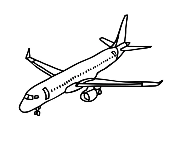 Military Jet Vector Illustration Airplane Vehicle Transport Passenger Aeroplane Transport — 图库矢量图片