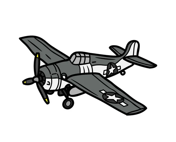 Military Jet Vector Illustration Airplane Vehicle Transport Passenger Aeroplane Transport — Image vectorielle