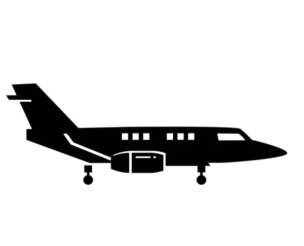 Military Jet Vector Illustration Airplane Vehicle Transport Passenger Aeroplane Transport — Stok Vektör