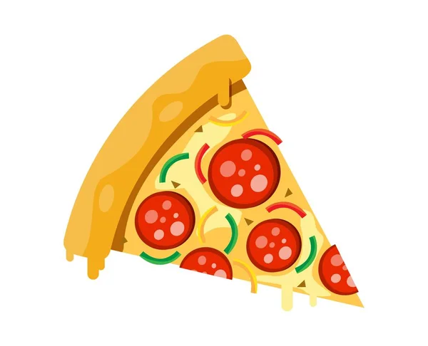 Tasty Delicious Pizza Fresh Healthy Food Ready Eat Meal Lunch — Vector de stock