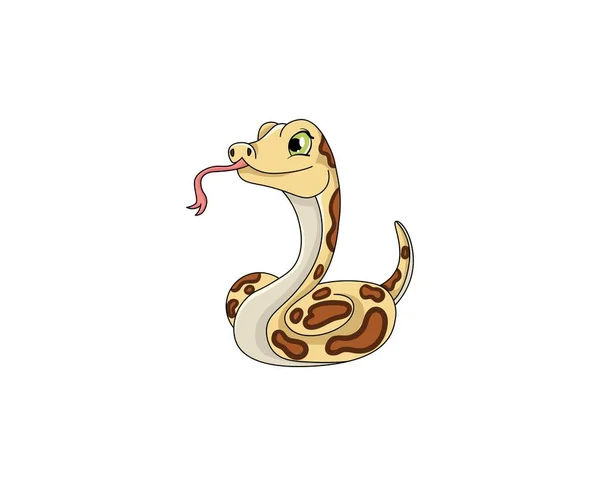 Colorful Snake White Background New Vector Illustration Graphics Drawing Animals — ストックベクタ