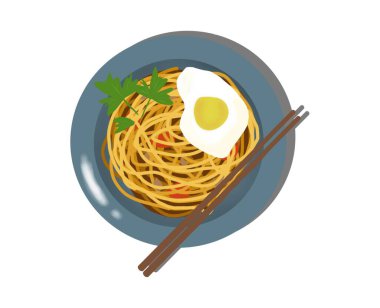Tasty and delicious noodles vector and illustration fresh and healthy food meal lunch dinner breakfast homemade traditional drawing spaghetti.