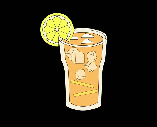 Tasty Delicious Juice Vector Fresh Healthy Drink Illustration Food Meal — Archivo Imágenes Vectoriales