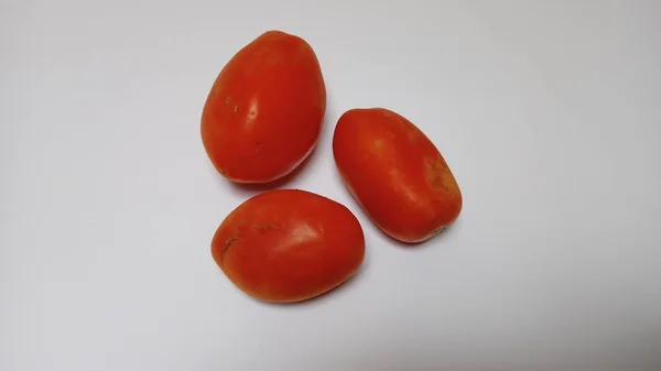 Tasty Delicious Red Tomato White Background Food Fresh Tomatos Vegetables — ストック写真